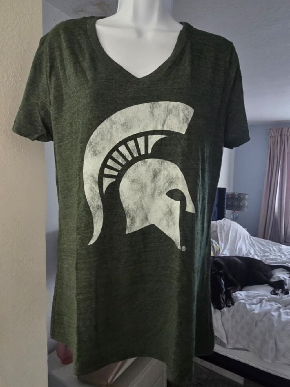 Fanatics Michigan State Spartans Green V-Neck Tee - Large - NWT